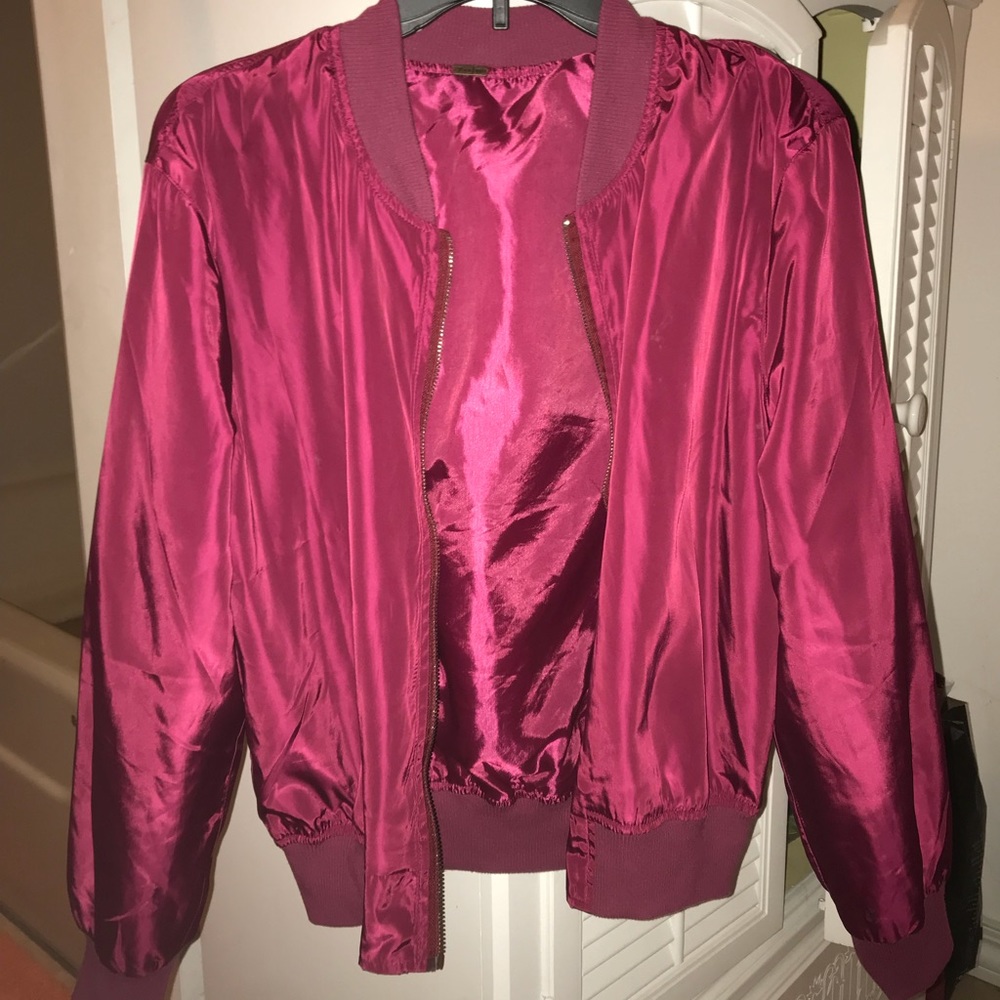 Pink/Fuschia Trendy Bomber Jacket